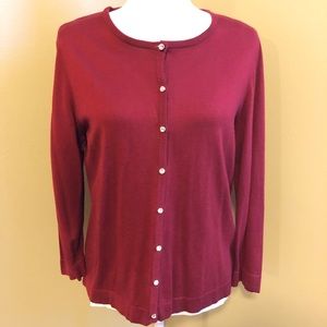 Red Christmas/Holiday Button Sweater Cardigan